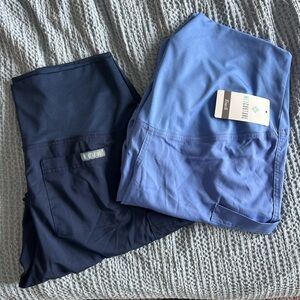 Med Couture maternity Navy and Light Blue Joggers